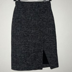 Cutaway Pencil Skirt June Black Mix Club Monaco NWT